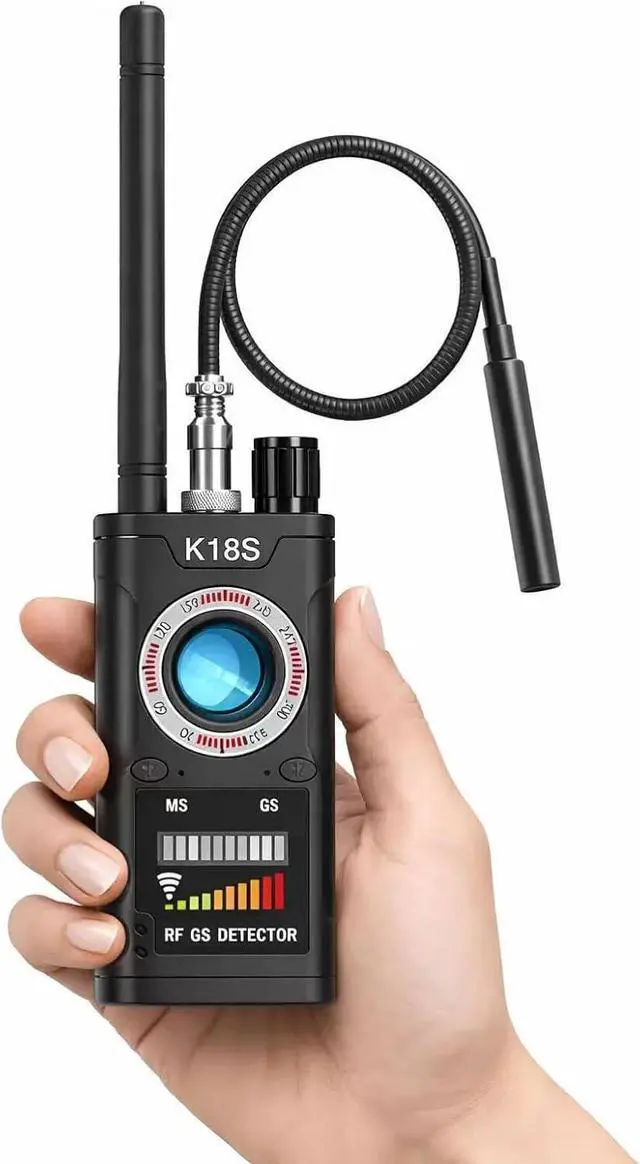 Main image of SALAN K18S Hidden Camera Detector, Spy Camera Finder,Bug Detectors,with GPS Tracker Detection and rf Signal Scanning, Privacy Protection Tool for Travel, Hotel, Home and Office Security (Black)