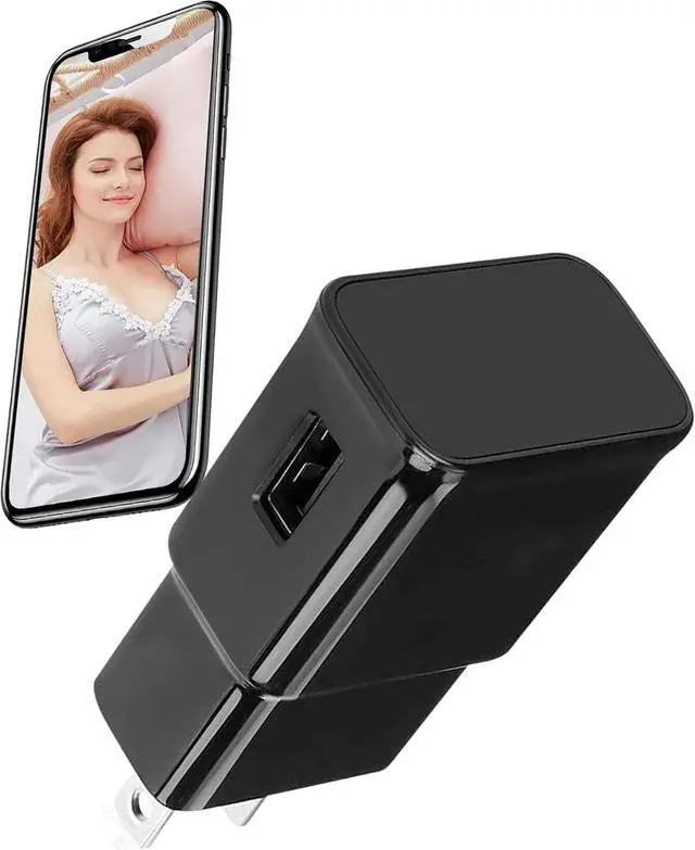 Main image of USB Charger Hidden Camera 1080P, Indoor Security Camera with Night Vision and Motion Detection for Home & Baby Monitor