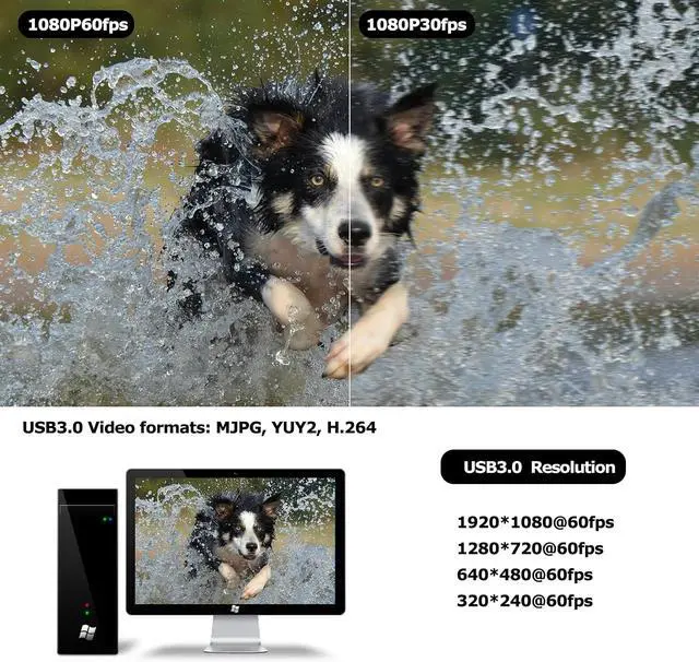 Alt view image 6 of 7 - HDMI USB3.0 Dual Output HD YUY2 1080P 60fps Digital Security Camera, Industry Digital C-Mount with Manual 5-50mm Varifocal HD Lens, OSD Menu via Remote Controller