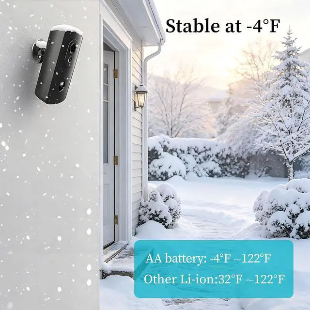 Alt view image 4 of 7 - No Subscription Wireless Security Camera, AA Battery Powered,Outdoor & Door