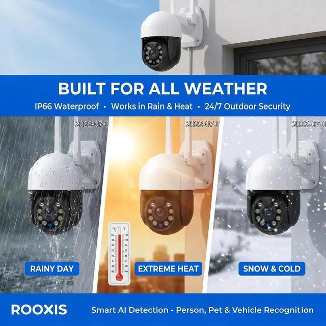 Alt view image 4 of 7 - Wireless Outdoor Security Camera, 2026 Upgraded 4K WiFi Floodlight Camera with Siren, Color Night Vision, 360° PTZ, Motion Tracking & Patrol, 2-Way Audio, Alexa Compatible