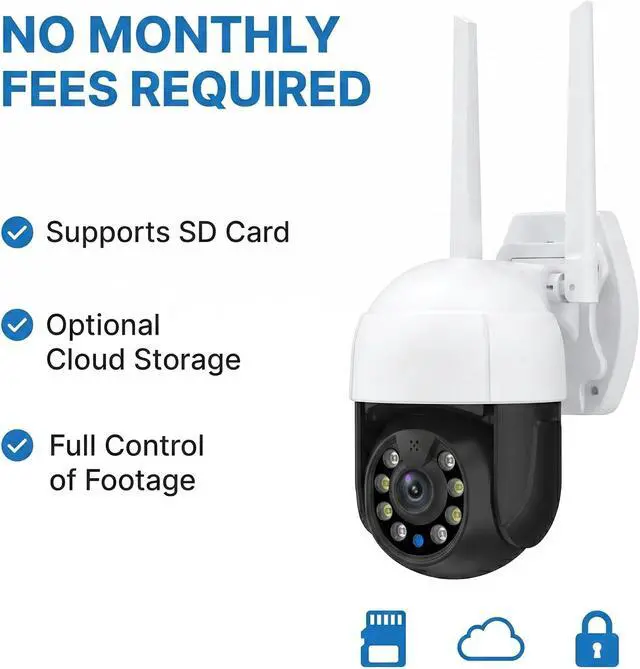 Alt view image 5 of 7 - Wireless Outdoor Security Camera, 2026 Upgraded 4K WiFi Floodlight Camera with Siren, Color Night Vision, 360° PTZ, Motion Tracking & Patrol, 2-Way Audio, Alexa Compatible