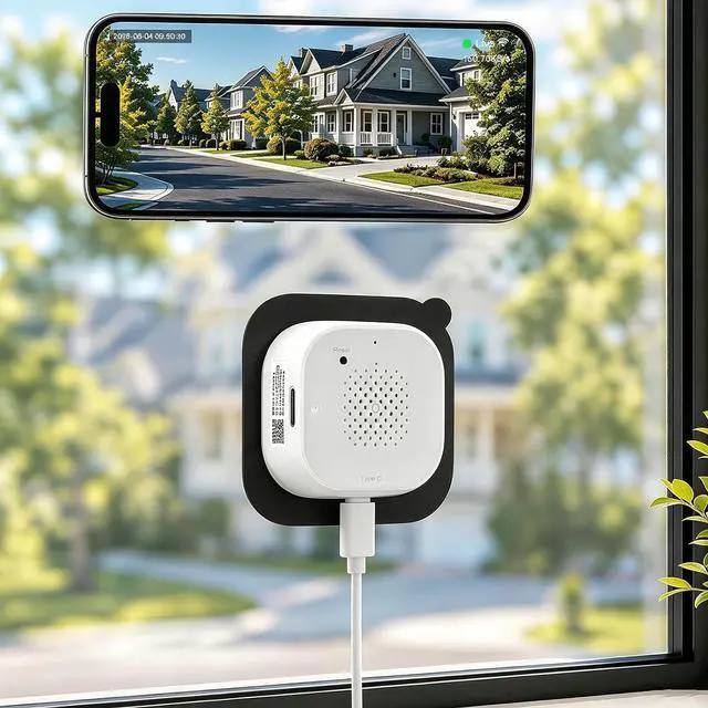 Main image of (1 Pack) 2K 3MP Window Camera with Night Vision, 5GHz & 2.4GHz WiFi Indoor Camera for Home Security, Anti-Glare Design, Motion/Human Detection, Easy & Quick Setup, 24/7 Recording