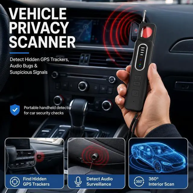 Alt view image 3 of 7 - Hidden Camera Detector, 5-in-1 Privacy Protection Tool with Camera Lens Finder, Environment Check, Magnetic Detection, Infrared Light Check & Anti-Theft Alarm for Hotel, Travel, Office, Car