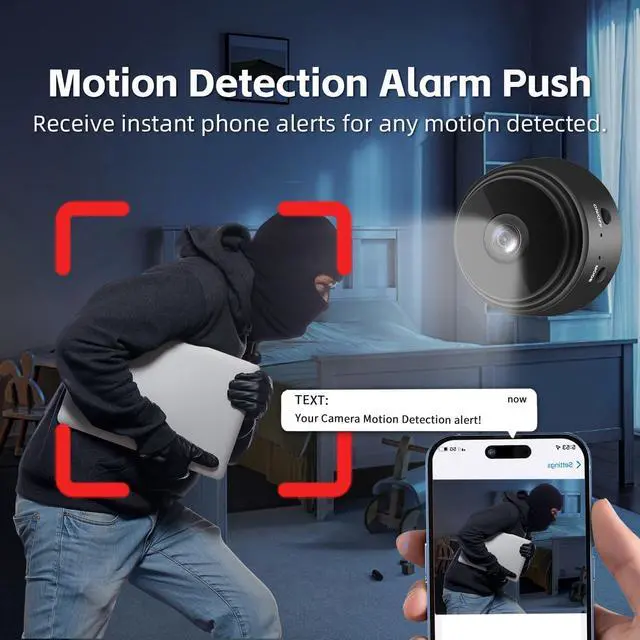 Alt view image 7 of 7 - Hidden Camera Surveillance Monitor - WiFi Nanny Cam with 1080P Night Vision, Motion Detection, and Smartphone Compatibility - Indoor Spy Camera for Home/Baby/pet/Office