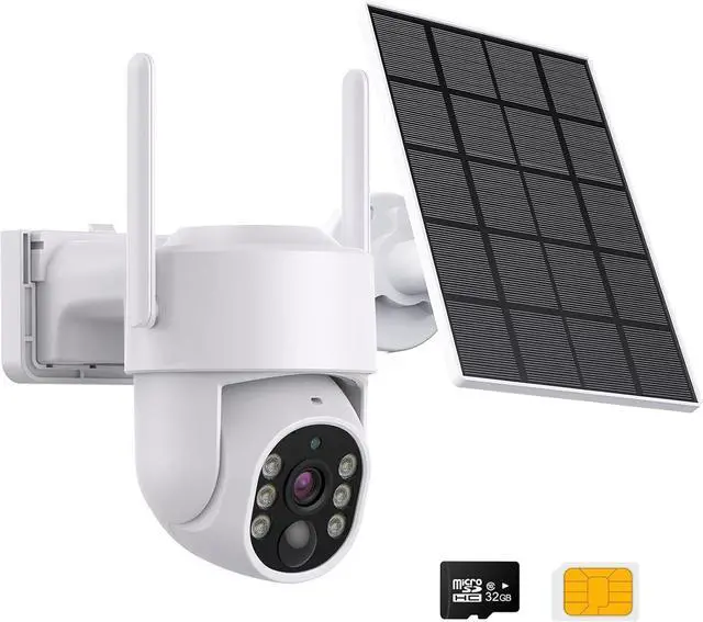Main image of 4MP 4G LTE Cellular Security Cameras Wireless Outdoor, No WiFi&Wire(White)