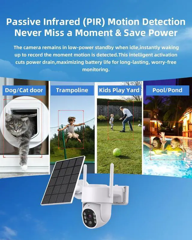 Alt view image 5 of 7 - 4MP 4G LTE Cellular Security Cameras Wireless Outdoor, No WiFi&Wire(White)