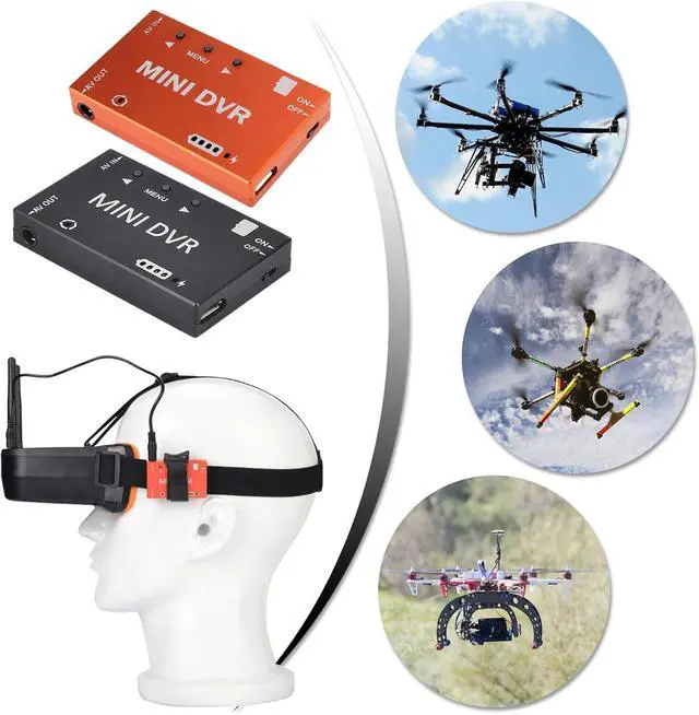 Alt view image 5 of 7 - Mini FPV DVR Digital Video Recorder, Built-in 3.7V 400mah Battery, FPV Video Sound Recorders for FPV Remote Control Multicopters Monitors Vehicles Mini DVR