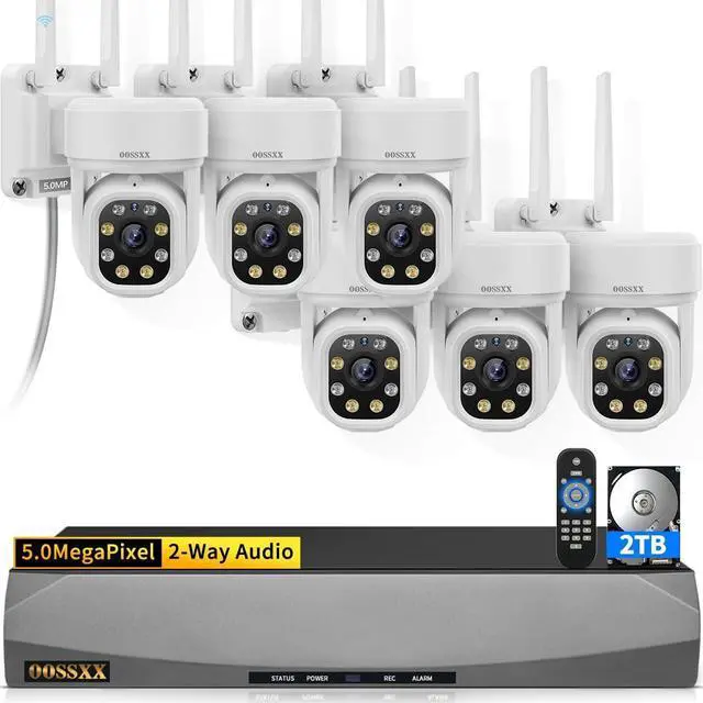 Main image of 5MP PT Wireless Security Camera System with AI Human Tracking, Dual-Band 2.4G&5G WiFi, 2-Way Audio, No Monthly Fee, Outdoor Home Security Kit