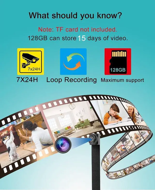 Alt view image 5 of 7 - Mini Small Camera, 5G Wi-Fi DIY Home Security Camera, Small and Portable Camera