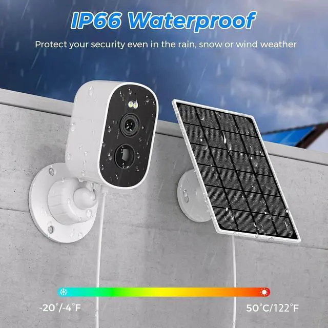 Alt view image 7 of 7 - ICSEE Outdoor Solar Wireless Camera Security, 3Mpx HD Resolution/5200mAh Battery/3W Solar Panel/Two Way Audio/MicroSD Cloud Recording/Low Consumption Mini WiFi Surveillance CCTV