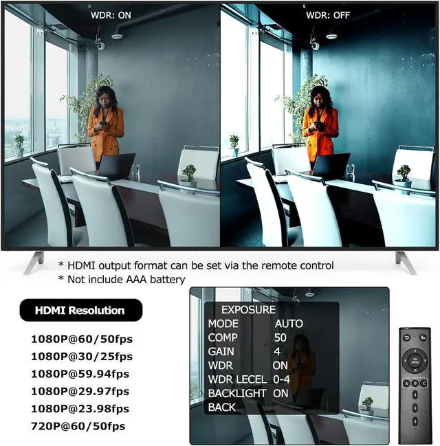 Alt view image 5 of 7 - HDMI USB3.0 Dual Output HD YUY2 1080P 60fps Digital Security Camera, Industry Digital C-Mount with Manual 5-50mm Varifocal HD Lens, OSD Menu via Remote Controller