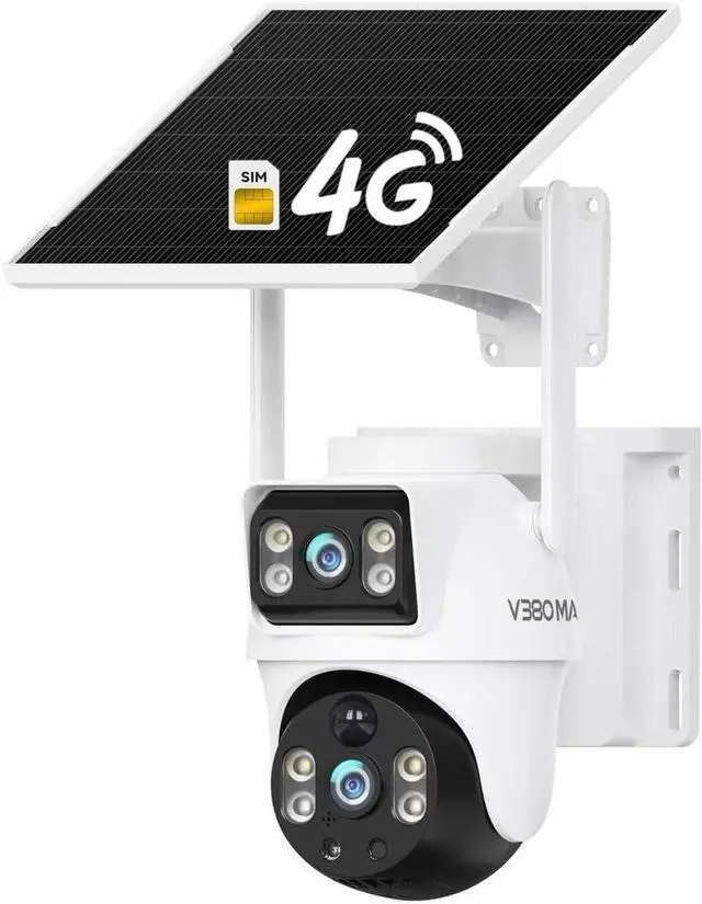 Main image of 4G Solar Security Camera with SIM Card No WiFi No Problem Dual Lens PTZ