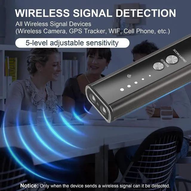 Alt view image 4 of 7 - 2025 Version Camera Finder Detector-KT-02 Hidden Device Detector with Vibration Sound Alarm & Flashlight, Detecting Spy Camera/GPS Tracker/Bug, Hidden Camera Detectors for Travel, Hotel, Car