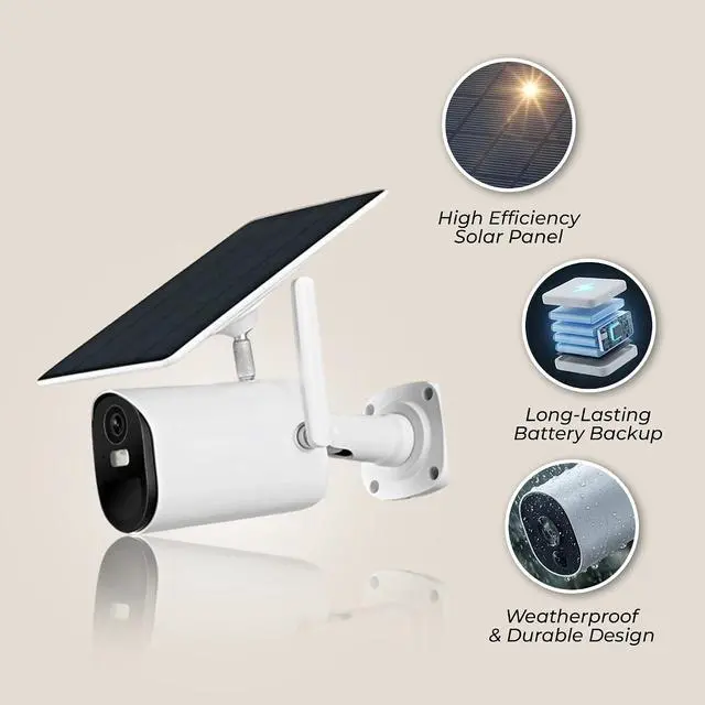 Alt view image 3 of 7 - Solace 4G Portable Solar Powered LTE Camera - Outdoor Weatherproof Boat Security Device with 4k Video - AI Motion Detection - Security Camera with (5-7) Day Battery Backup Without Wi-Fi