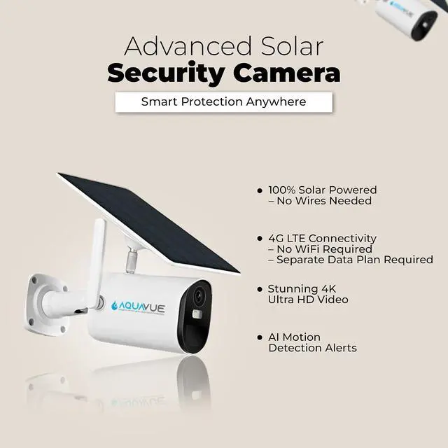 Alt view image 4 of 7 - Solace 4G Portable Solar Powered LTE Camera - Outdoor Weatherproof Boat Security Device with 4k Video - AI Motion Detection - Security Camera with (5-7) Day Battery Backup Without Wi-Fi