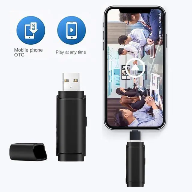 Alt view image 6 of 7 - 1080P Hidden Camera USB Flash Drive with Free 32GB Card Mini Spy Camera, Loop Recording & Motion Detection, Portable Video Recorder for Home, Office, Meeting, Security (Supports up to 128GB)