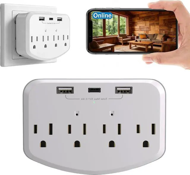Main image of HD 1080P Camera WiFi, Wireless Wall Outlet Cam with Motion Detection, Free SD Card, Loop Recording,No Audio Indoor Nanny Cameras for Home Security/Office/Baby & Pet
