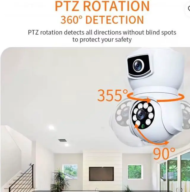 Alt view image 2 of 2 - 2K Dual Lens WiFi Security Camera Bulb, E27 Socket Pan Tilt Surveillance Camera with Night Vision, White