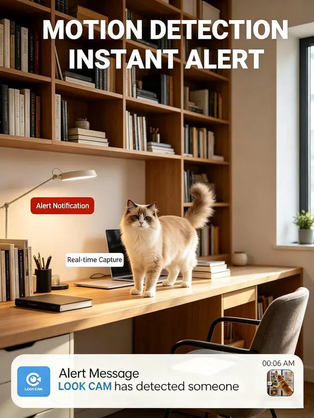 Alt view image 3 of 7 - HD 1080P Camera WiFi, Wireless Wall Outlet Cam with Motion Detection, Free SD Card, Loop Recording,No Audio Indoor Nanny Cameras for Home Security/Office/Baby & Pet