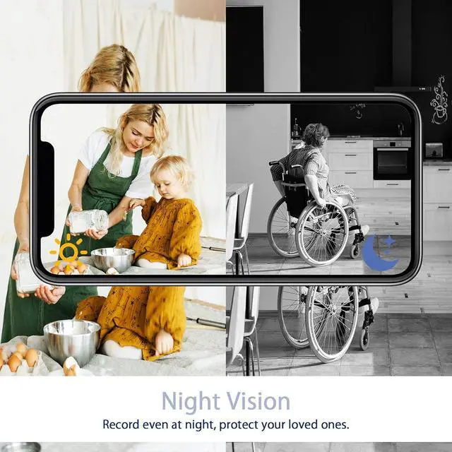 Alt view image 5 of 6 - WiFi Clock Hidden Camera 1080P HD Indoor Security Camera with Motion Detection, Night Vision, APP Remote Viewing, Spy Camera Wireless Nanny Cam for Home/Office/Pets