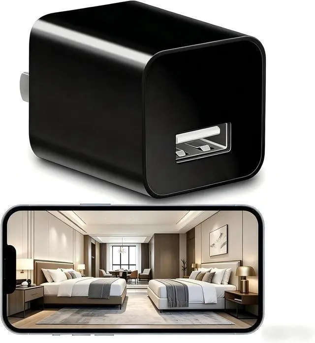 Main image of USB Hidden Camera Wall Charger, 1080P HD Mini Spy Camera WiFi with Motion Detection & Live Feed, USB Plug Hidden Camera for Home Security Nanny Cam, No WiFi Optional 2026 New Model
