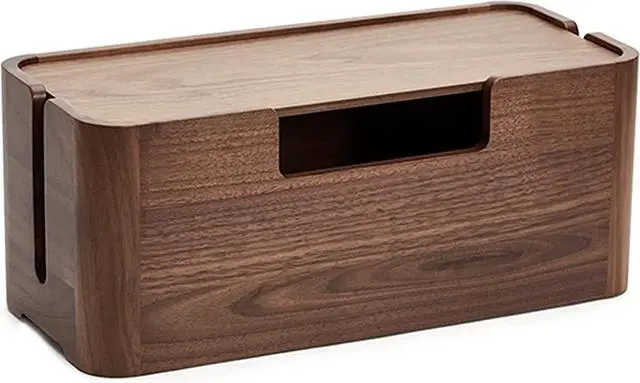 Main image of Wooden Desktop WiFi Router Storage Box, Wireless Router Storage Box, Hidden Line Management Container, Office Desktop Manager, Creative Decoration Storage Box