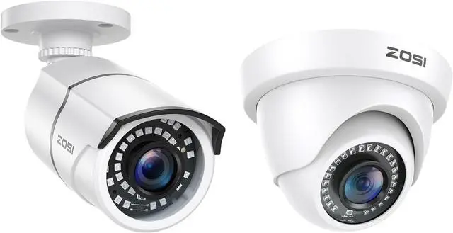 Main image of ZOSI 2Pack 1080p Security Camera Outdoor Indoor (Hybrid 4-in-1 HD-CVI/TVI/AHD/960H Analog CVBS), IR Night Vision, Weatherproof CCTV Bullet Dome Camera