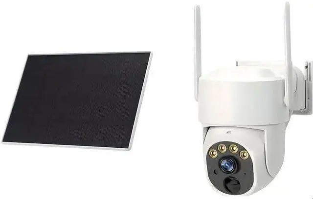 Main image of Solar-Powered with 360° Pan-Tilt, HD Resolution, Night Vision, Human Detection, Remote Monitoring for Home & Farm, Cameras with Lithium Battery