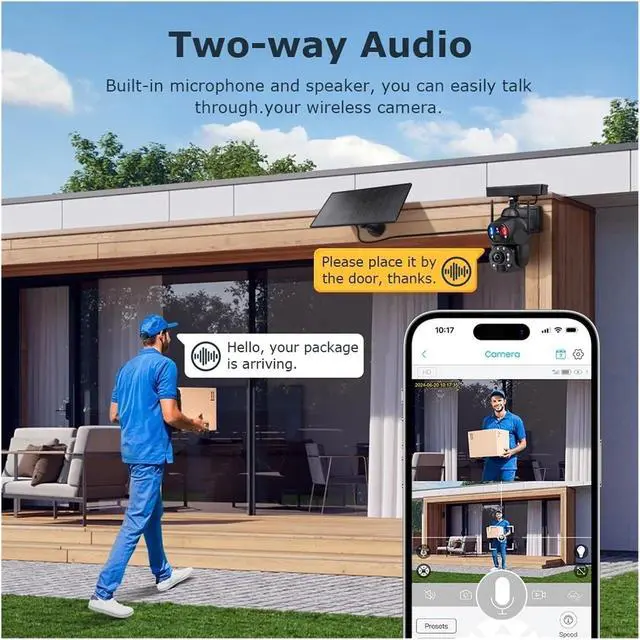 Alt view image 7 of 7 - 8MP 4K 36X Zoom 4G Solar Camera Dual Lens Auto Tracking CCTV
