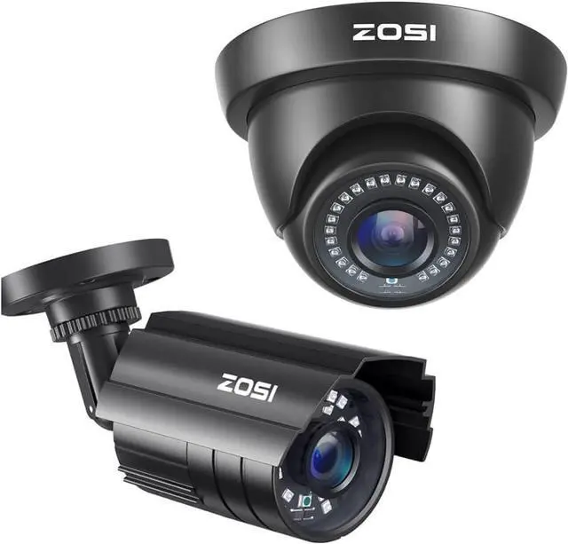 Main image of ZOSI 2-Pack 1080P HD TVI Security Cameras, 2MP Outdoor Indoor Weatherproof CCTV Cameras with Night Vision & Metal Housing, 4-in-1 TVI/CVI/AHD/CVBS for 1080P/5MP/4K Analog DVR System.
