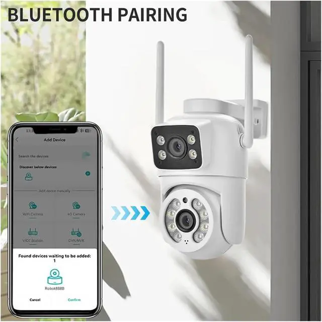 Alt view image 4 of 7 - 4MP Dual Lens WiFi PTZ Camera Auto Tracking Outdoor Waterproof CCTV