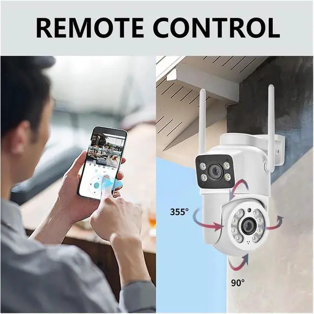 Alt view image 5 of 7 - 4MP Dual Lens WiFi PTZ Camera Auto Tracking Outdoor Waterproof CCTV
