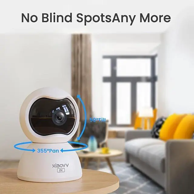 Alt view image 2 of 4 - XIAOVV 2K Smart Indoor Security WiFi CCTV Monitoring Camera