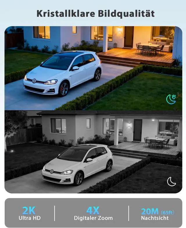 Alt view image 3 of 7 - Xega 4G Cellular Security Camera Wireless Outdoor: 10000mAh Battery, No WiFi Need, Pan 180°, Motion Detection, 2K Color Night Vision, 2-Way Audio, Siren Alarm, TF/Cloud IP66, Built-in SIM Card