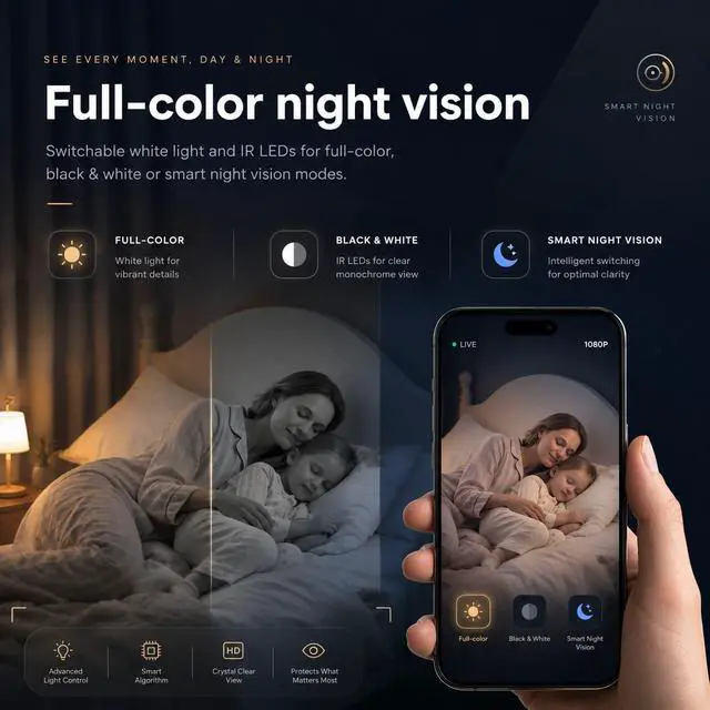 Alt view image 2 of 5 - 2.5K Wireless Home Security Cameras, Outdoor WiFi Non-Subscription AI Person Detection, 4MP Color Night Vision, Full Duplex 2-Way Audio, IP66 Waterproof Battery Powered, U.S. AWS Cloud