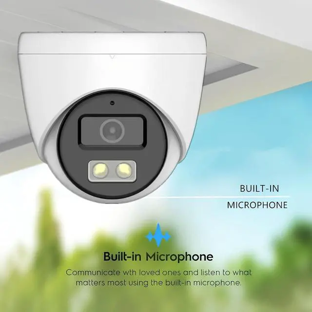 Alt view image 3 of 7 - 5MP PoE Dome Security Camera, 2.8mm Wide Angle Lens with WDR, 98 Degree View for Outdoor, IP67