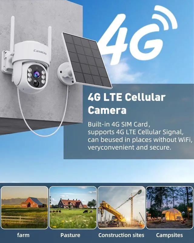 Alt view image 3 of 7 - Security Cameras for Home Security Wireless Outdoor 4G LTE Cellular