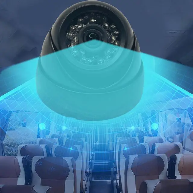 Alt view image 2 of 7 - Dome Camera, Metal HD Security Dome Camera, Wide Angle Night Vision Surveillance Security Camera