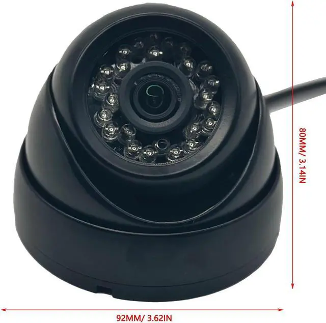 Alt view image 6 of 7 - Dome Camera, Metal HD Security Dome Camera, Wide Angle Night Vision Surveillance Security Camera
