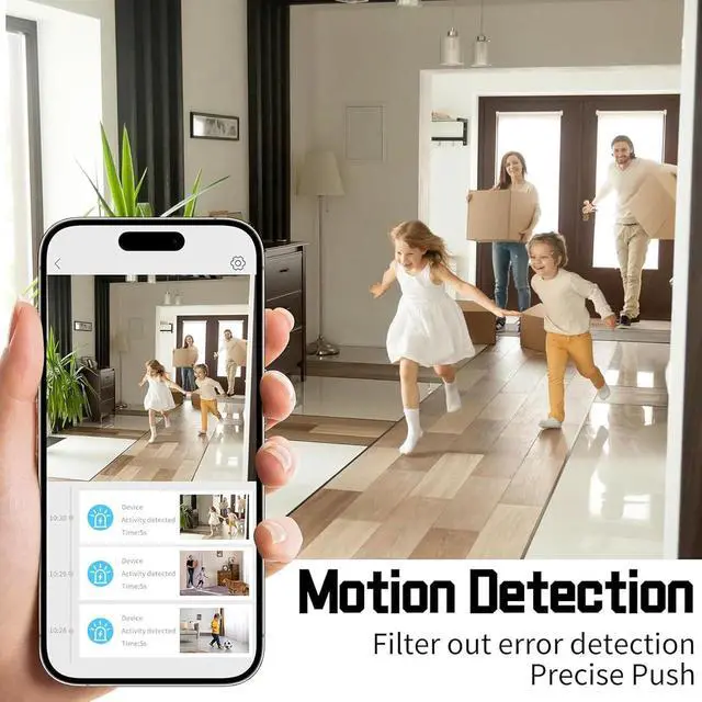 Alt view image 4 of 7 - Yoidesu 1080P WiFi Indoor Security Camera 130 Wide Angle Motion Detection