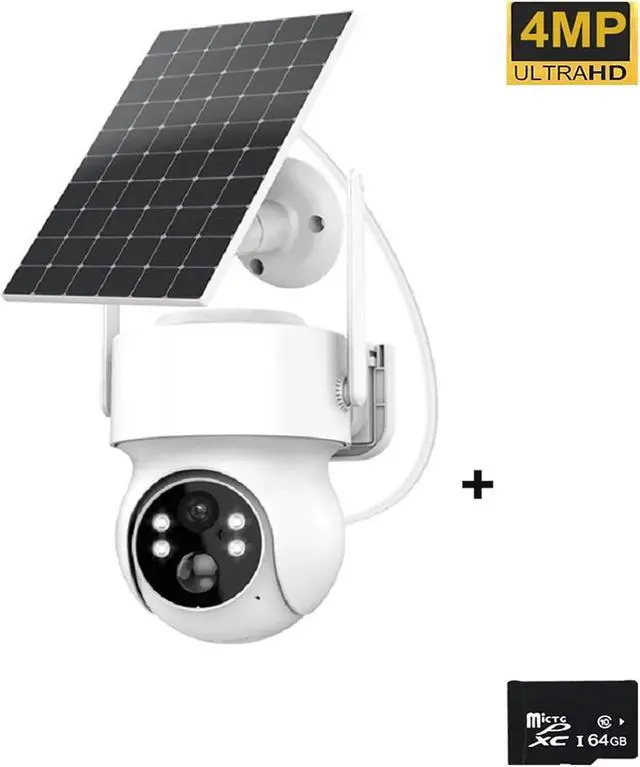 Alt view image 2 of 7 - 4MP Solar Powered Outdoor WiFi PTZ Security Camera