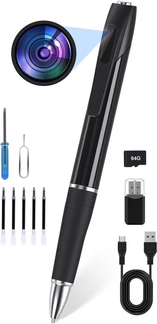 Main image of Mini Spy Pen Camera, 1080P Full HD Video Recorder for Home & Nanny Use, Long Battery Life, Easy One-Button Operation (2026 Upgrade)