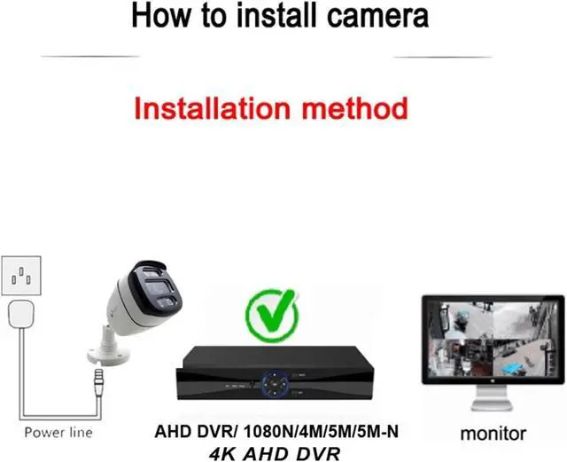 Alt view image 6 of 6 - 4K HD AHD TVI Bullet CCTV Security Camera, Supports 1080P/5MP Resolution, Outdoor Waterproof Infrared Night Vision Surveillance Camera for Home Security(6mm,5MP_PAL)