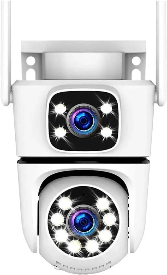 Main image of 10MP 4K Outdoor PTZ Security Camera Dual Lens Dual Screen 5G WiFi Tuya Compatible Compatible with Alexa Google Home(US Plug,10MP-2PC)
