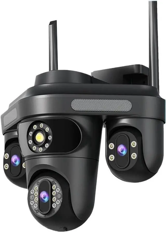 Main image of Triple Lens WiFi Outdoor Security Camera 15MP Motion Tracking IP66 Waterproof Color Night Vision(UK Plug,Camera)