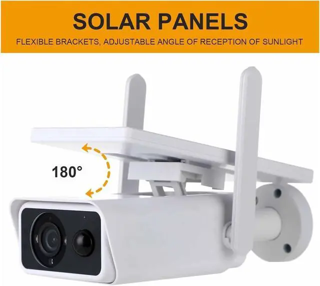 Alt view image 5 of 6 - Solar Camera WiFi Outdoor Waterproof PIR Motion Alarm Night Vision Monitor Battery Low Powered CCTV Security Protection(4MP ADD 32G)