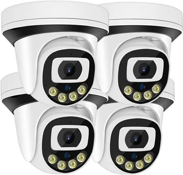 Main image of 4K 8MP POE Dome IP Camera Two AI Face Detection H.265 Color Night Vision CCTV Surveillance Home Security(2.8mm,4PCS 4MP POE 48V)