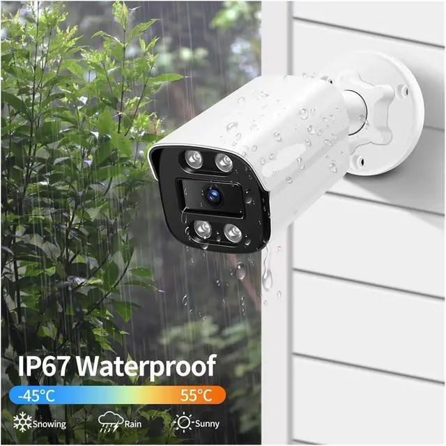 Alt view image 6 of 6 - 8MP 4K IP Camera Outdoor Ai Face Detection H.265 RTSP Color Night Vision POE Human Audio Security Camera(2.8mm,8MP POE AI Camera)