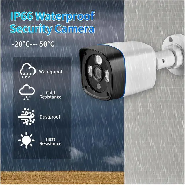 Alt view image 4 of 6 - 4K POE IP Camera 8MP 5MP 4MP 3MP Outdoor Waterproof H.265 Security Surveillance Bullet CCTV Camera Human Detection(3.6mm,3MP DC12V NO POE)